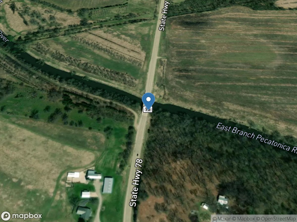 East Branch Pecatonica River near Blanchardville, WI location