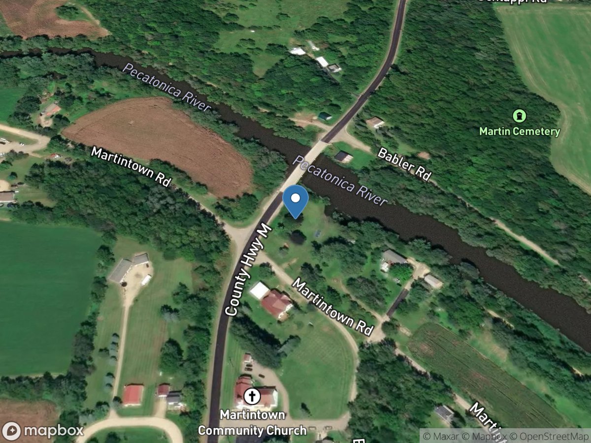 Pecatonica River at Martintown, WI location