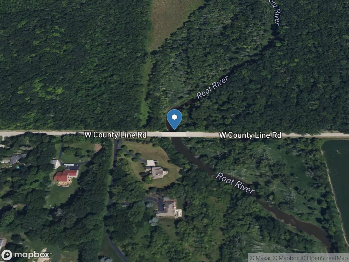 Root River at W. Eight Mile Road near Caledonia, WI location