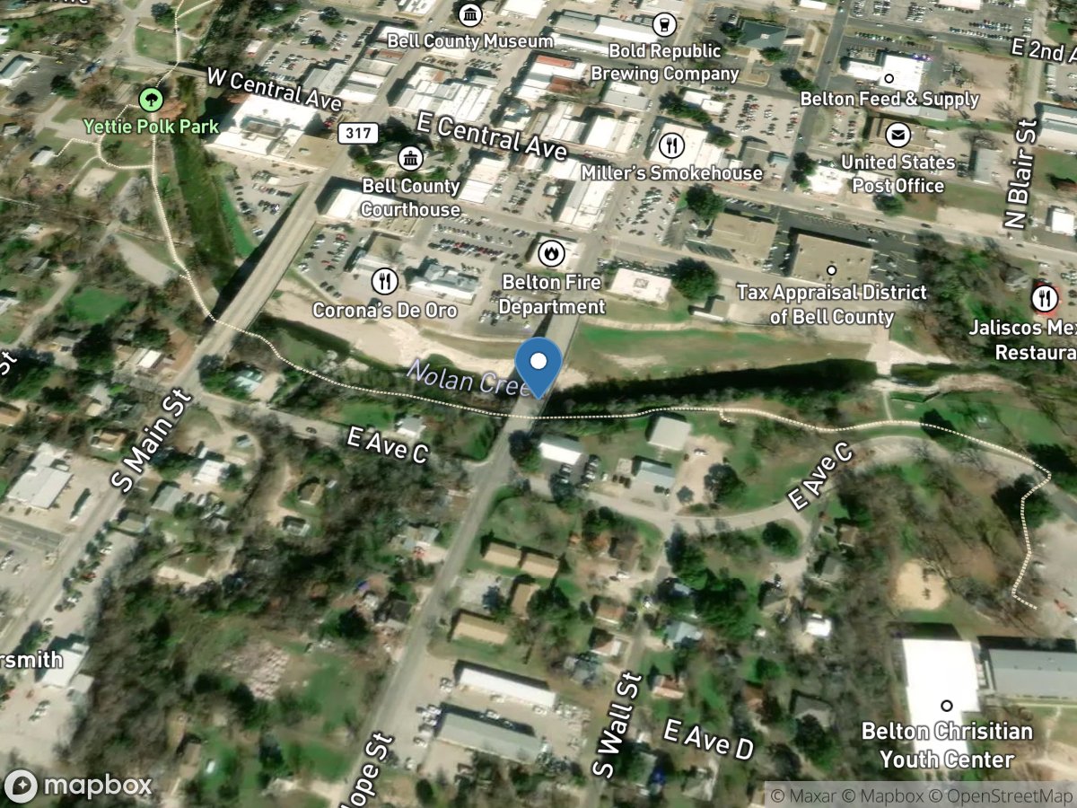 Nolan Creek at South Penelope, Belton, TX location