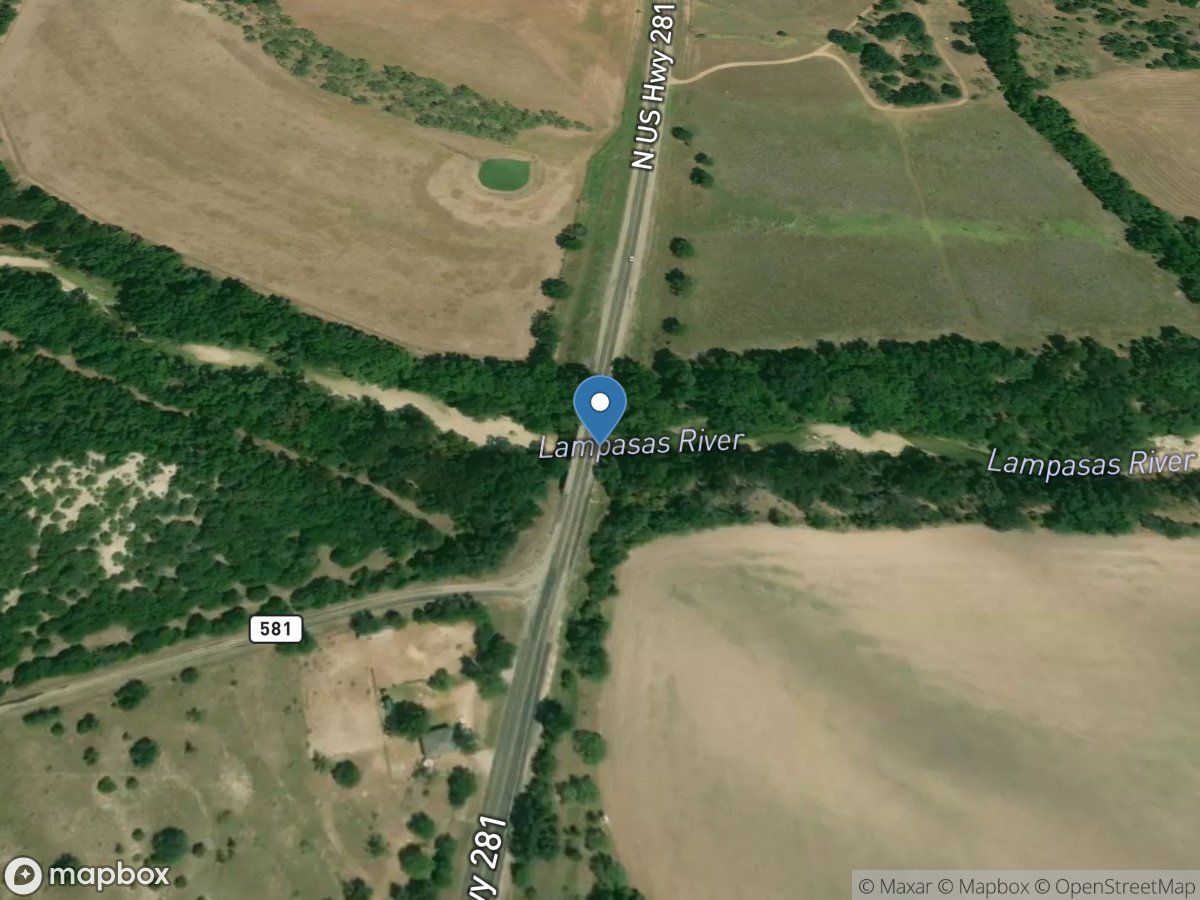 Lampasas Rv at US-281 near Adamsville, TX location