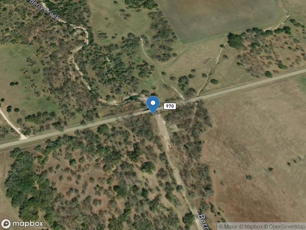 Berry Creek at FM 970 near Florence, TX location