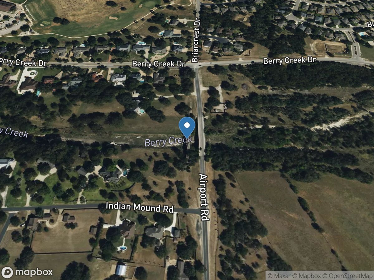 Berry Creek at Airport Road near Georgetown, TX location