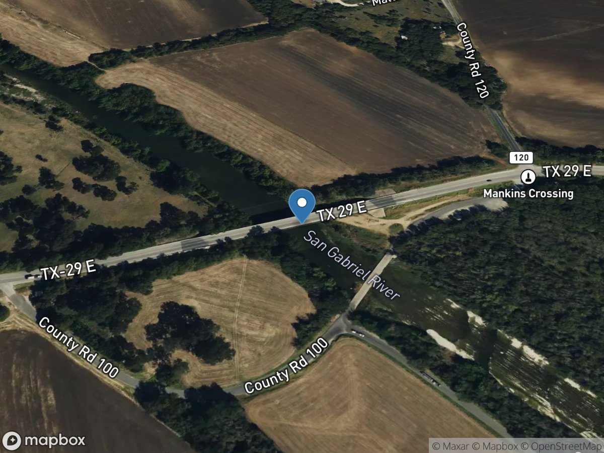 San Gabriel Rv near Weir, TX location