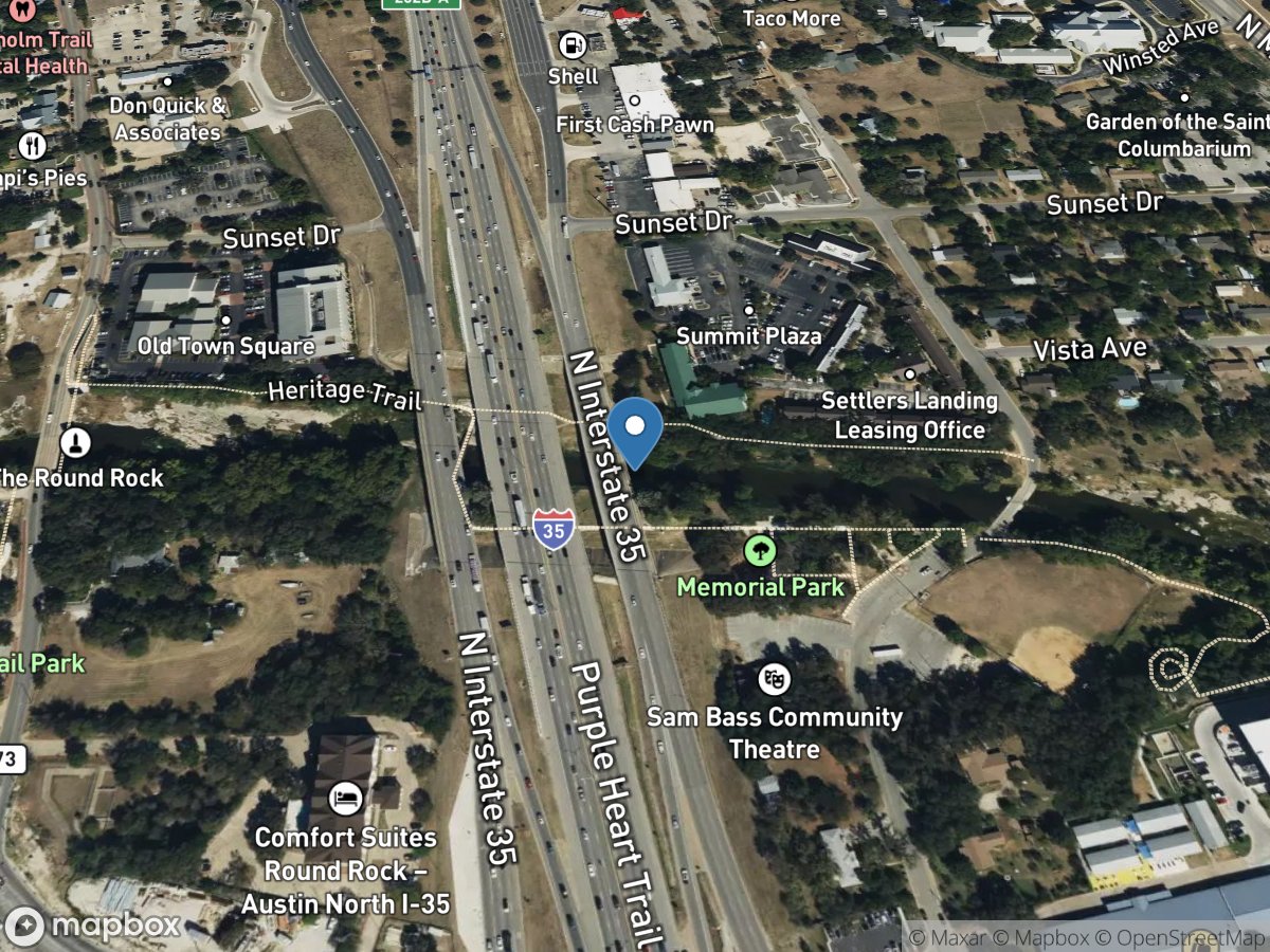 Brushy Creek at IH 35, Round Rock, TX location