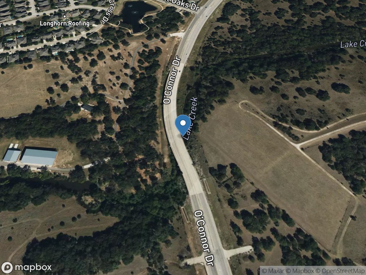 Lake Creek at O'Connor Drive near Round Rock, TX location