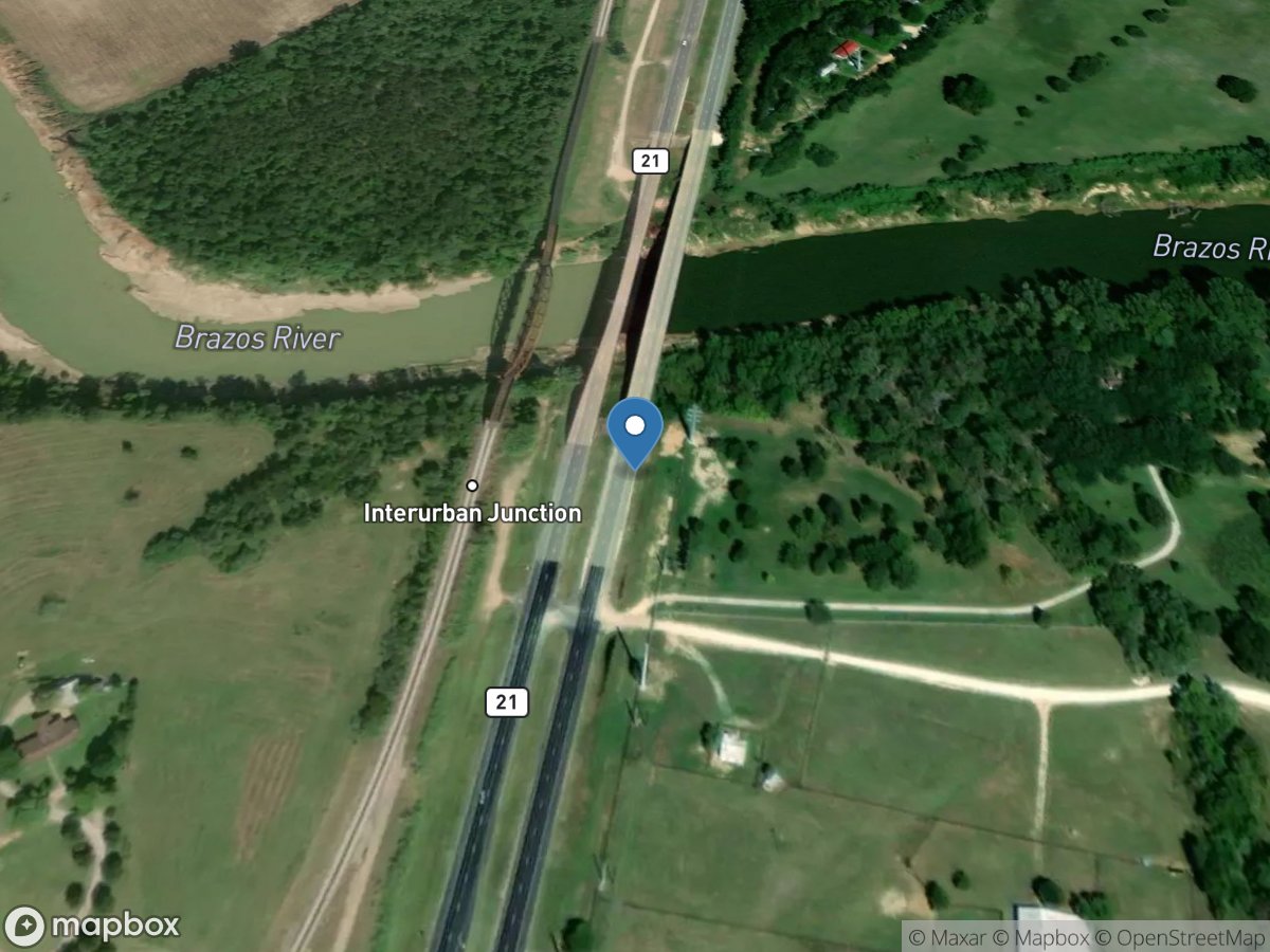 Brazos Rv at SH 21 near Bryan, TX location