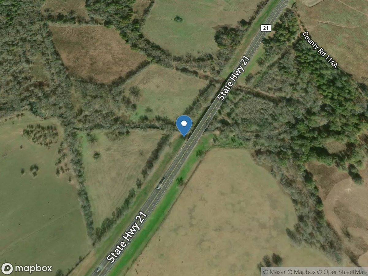 Middle Yegua Creek near Dime Box, TX location