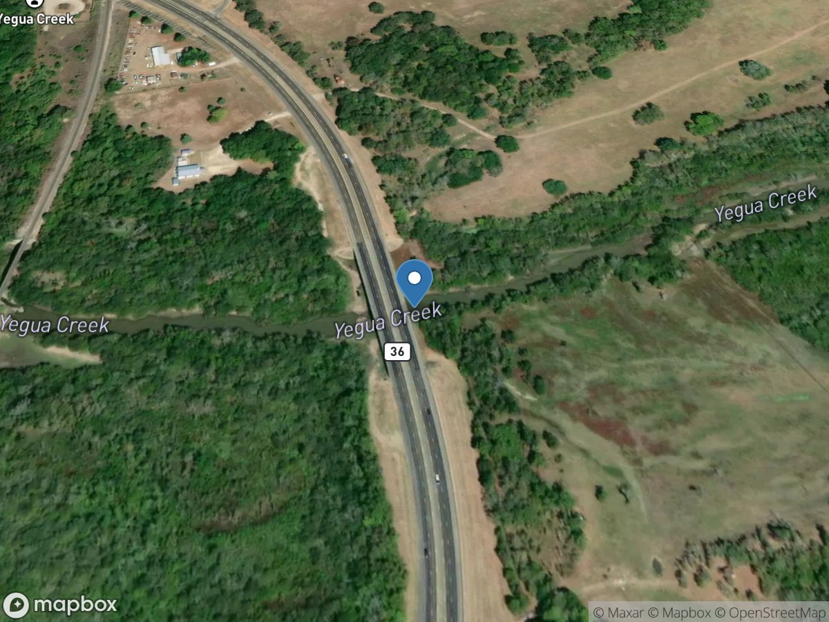 Yegua Creek near Somerville, TX location