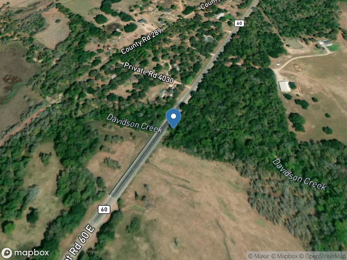 Davidson Creek near Lyons, TX location