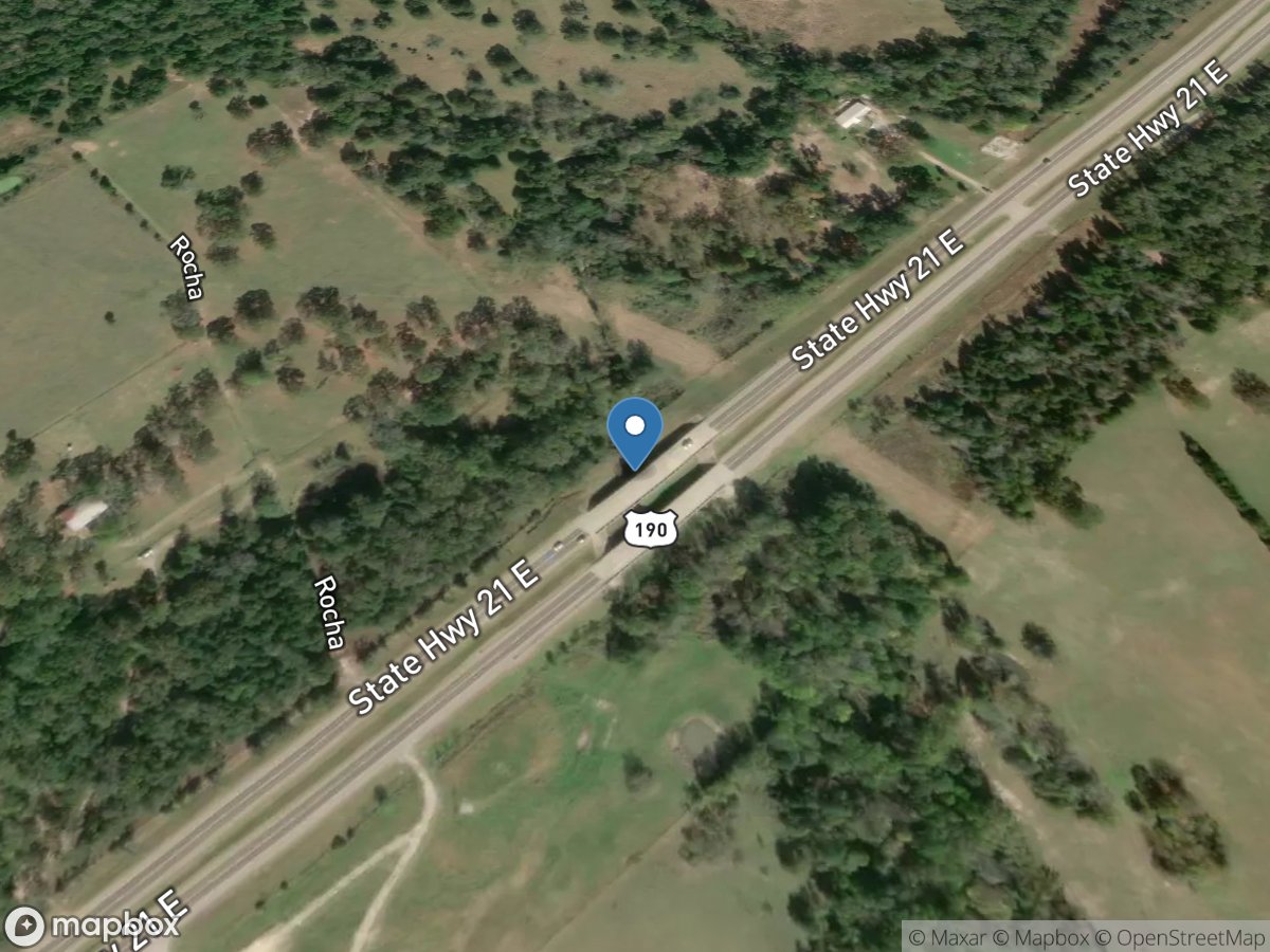 Mathis Creek at US 190 near Kurten, TX location