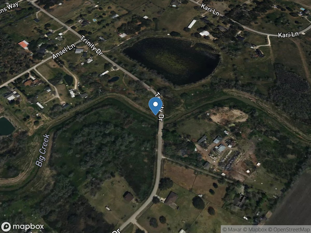 Big Creek near Needville, TX location