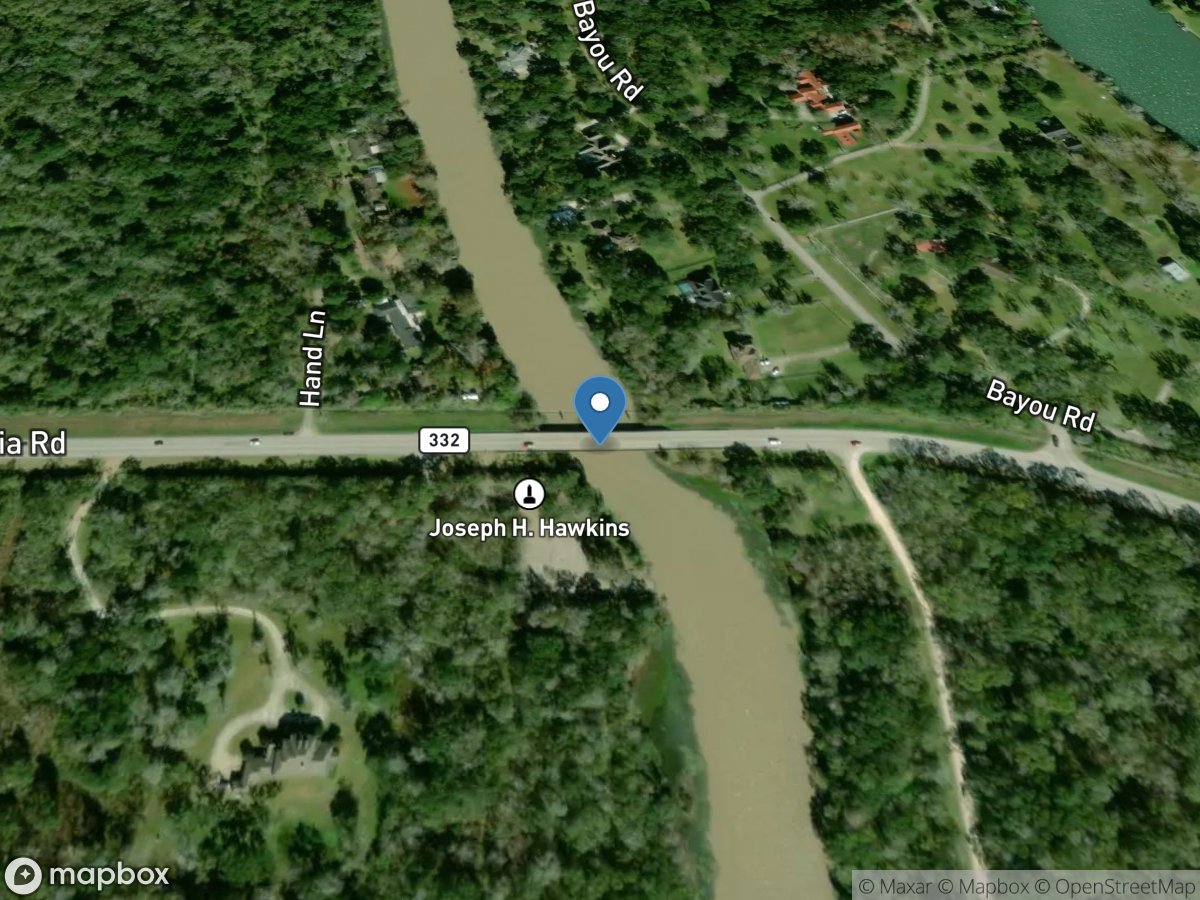 Buffalo Camp Bayou near Lake Jackson, TX location