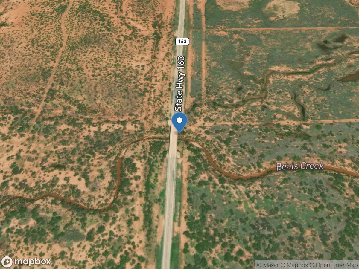 Beals Creek near Westbrook, TX location