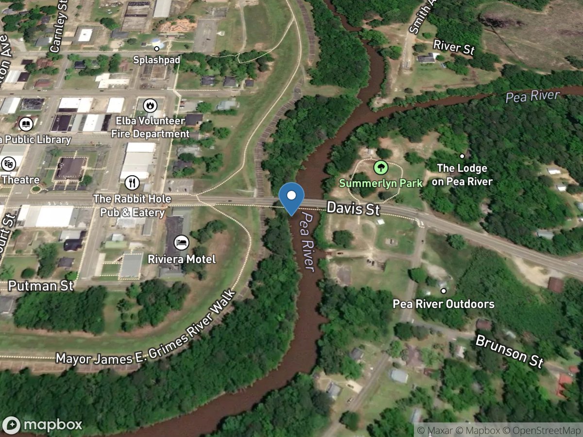 Pea River at Elba, Al. location