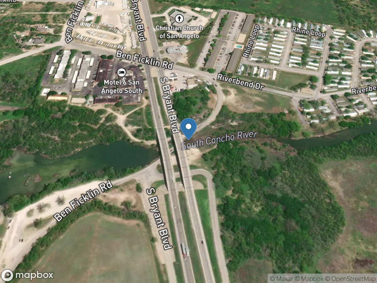 S Concho Rv at US 87, San Angelo, TX location