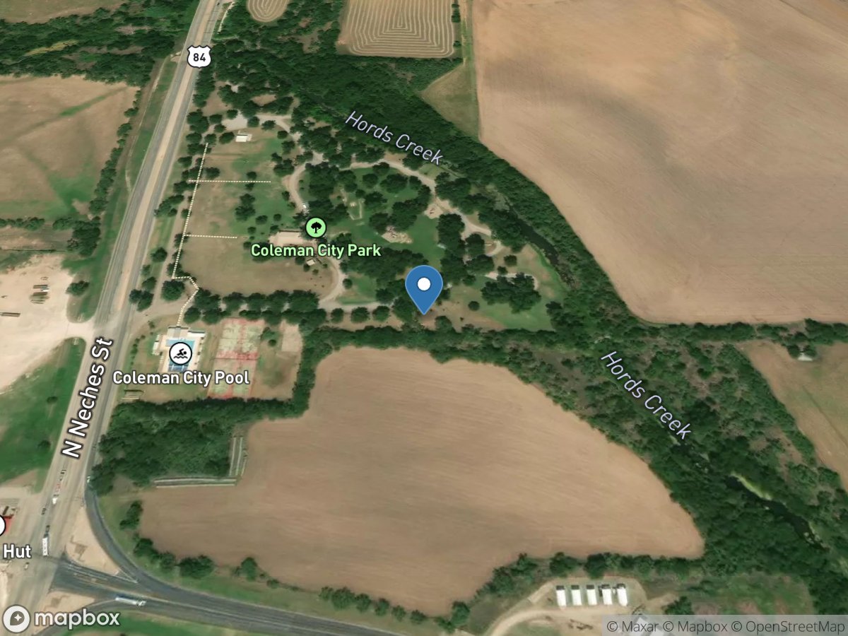 Hords Creek near Coleman, TX location