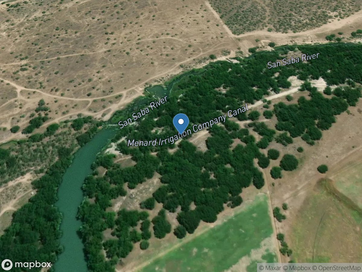 Noyes Canal at Diversion pt nr. Menard, TX location