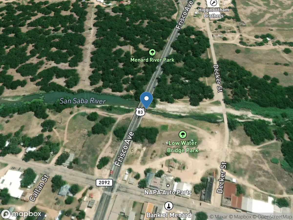 San Saba Rv at Menard, TX location