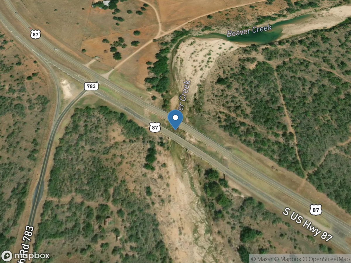 Beaver Creek near Mason, TX location