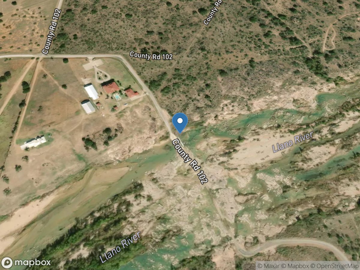 Llano Rv at Creek 102 near Llano, TX location