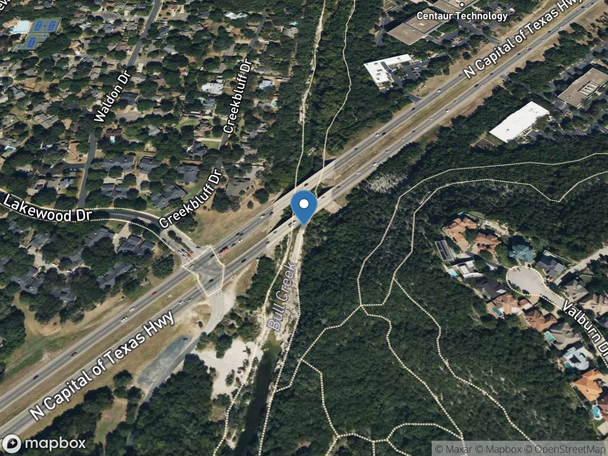 Bull Creek at Loop 360 near Austin, TX location