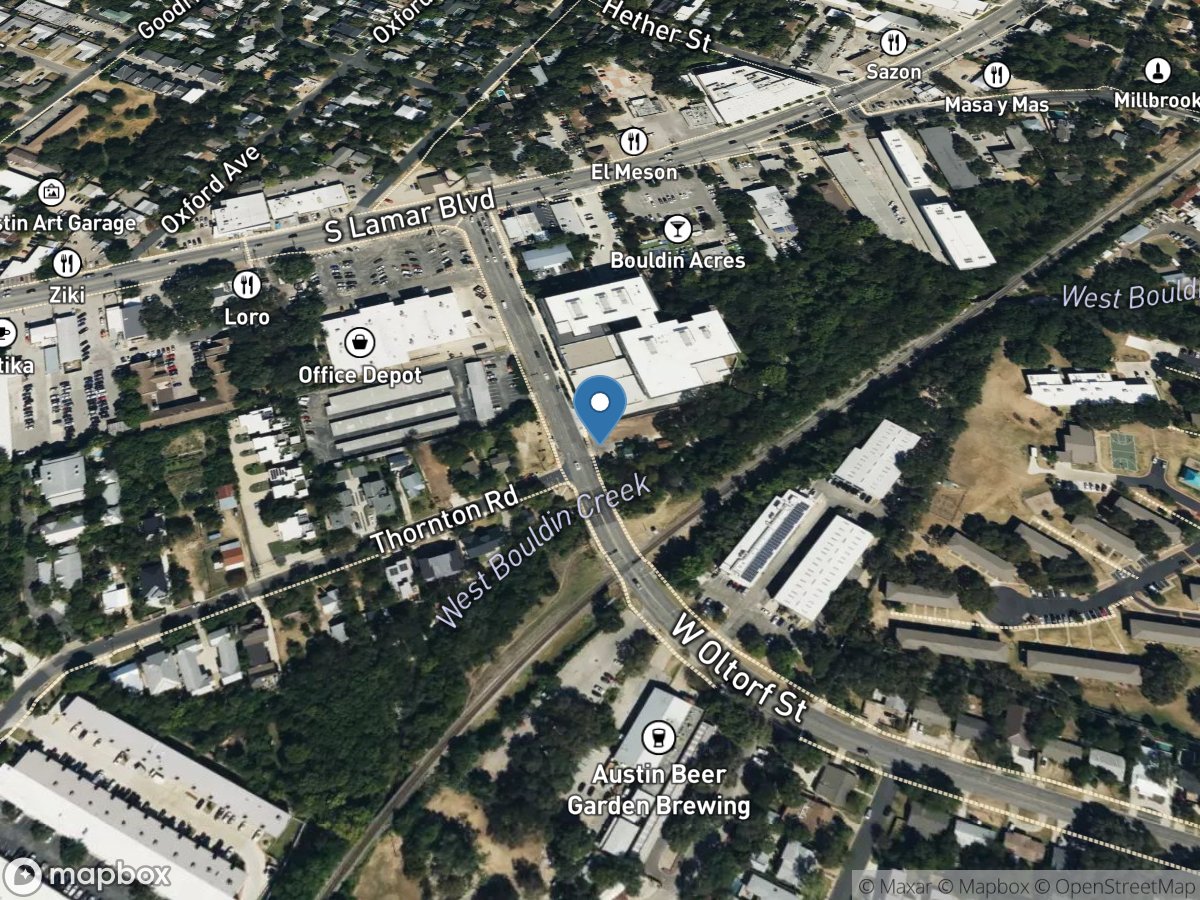 W Bouldin Creek at Oltorf Rd, Austin, TX location