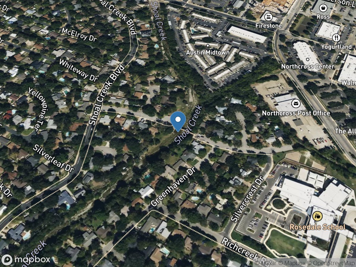 Shoal Creek at Silverway Dr, Austin, TX location