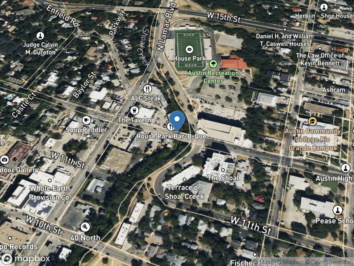 Shoal Creek at West 12th St, Austin, TX location