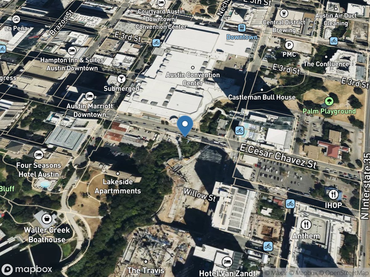 Waller Creek at East 1st St, Austin, TX location