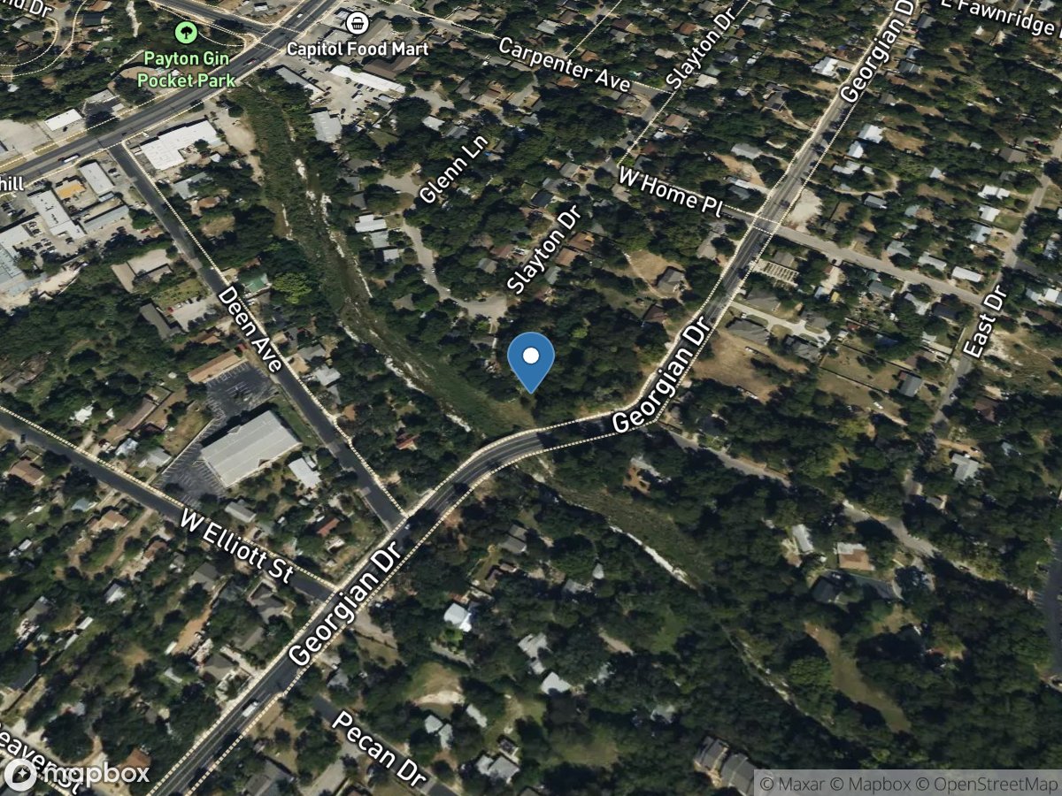 Little Walnut Creek at Georgian Dr, Austin, TX location