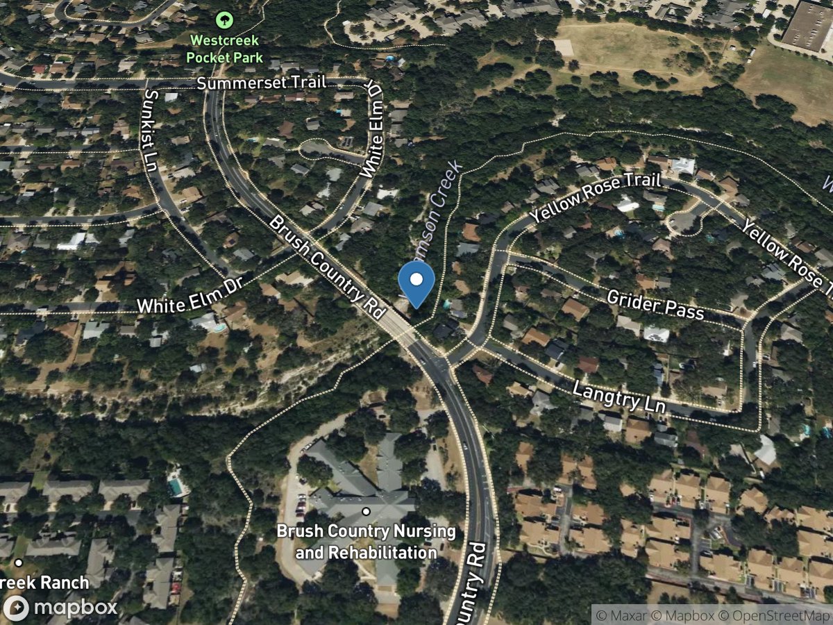 Williamson Creek at Brush Cntry Blvd, Oak Hill, TX location