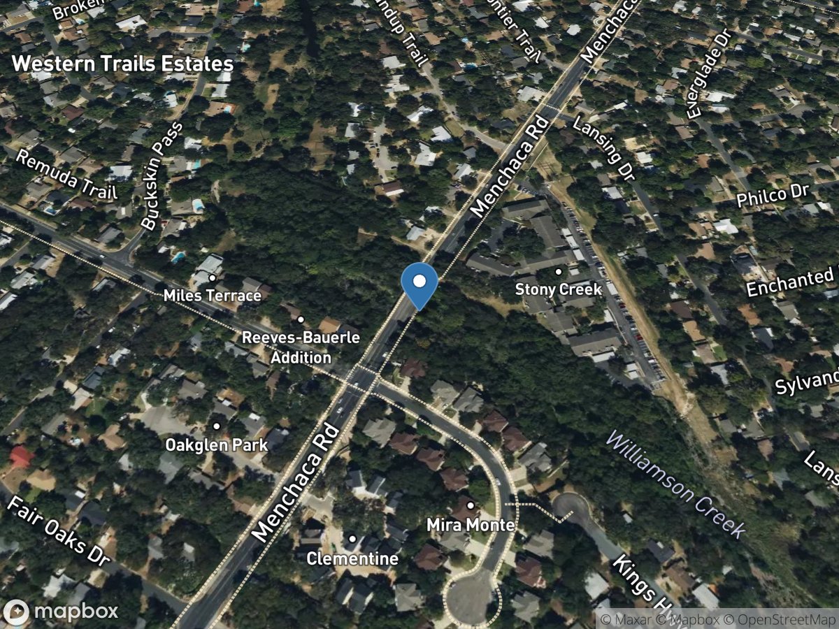 Williamson Creek at Manchaca Rd, Austin, TX location