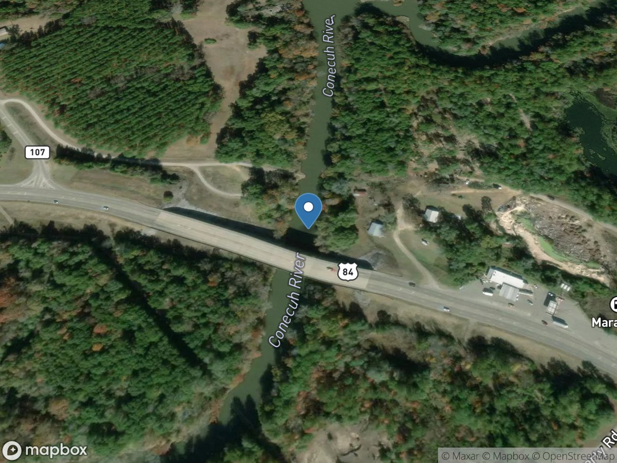 Conecuh River at River Falls, Alabama location