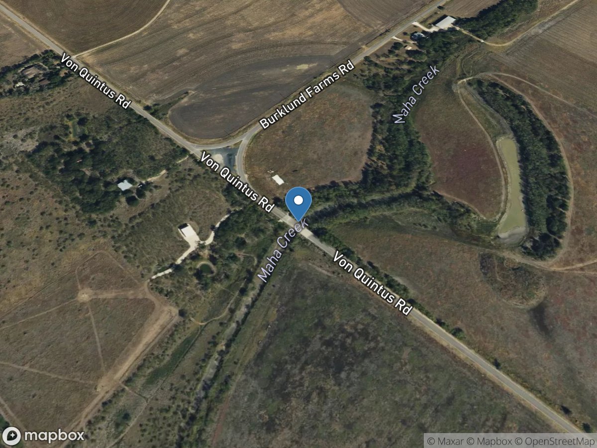 Maha Creek at Von Quintus Road near Del Valle, TX location