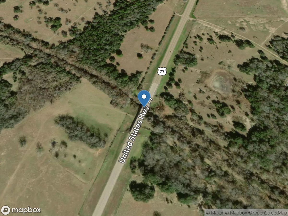 Clarks Creek at US 77 near Sweet Home, TX location