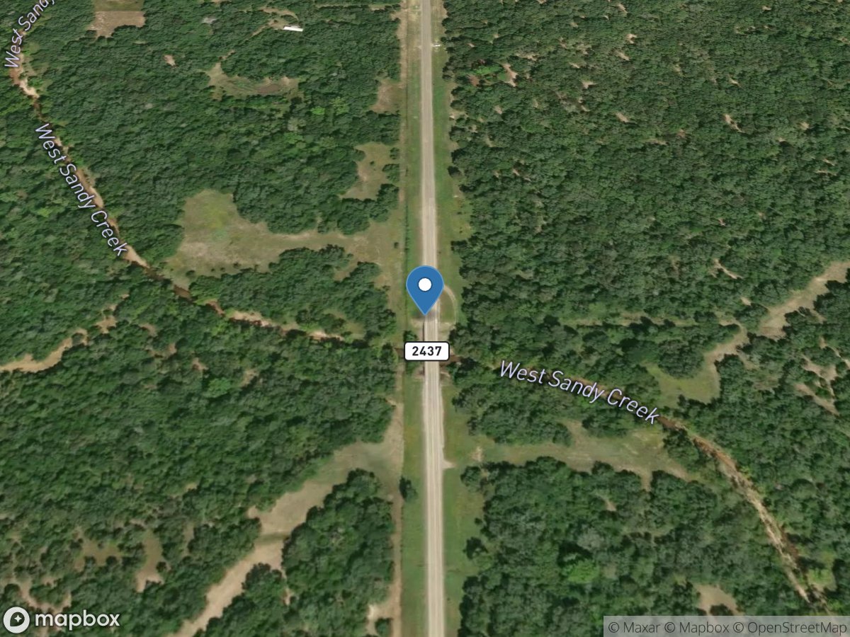 W Sandy Creek at FM 2437 near Sheridan, TX location