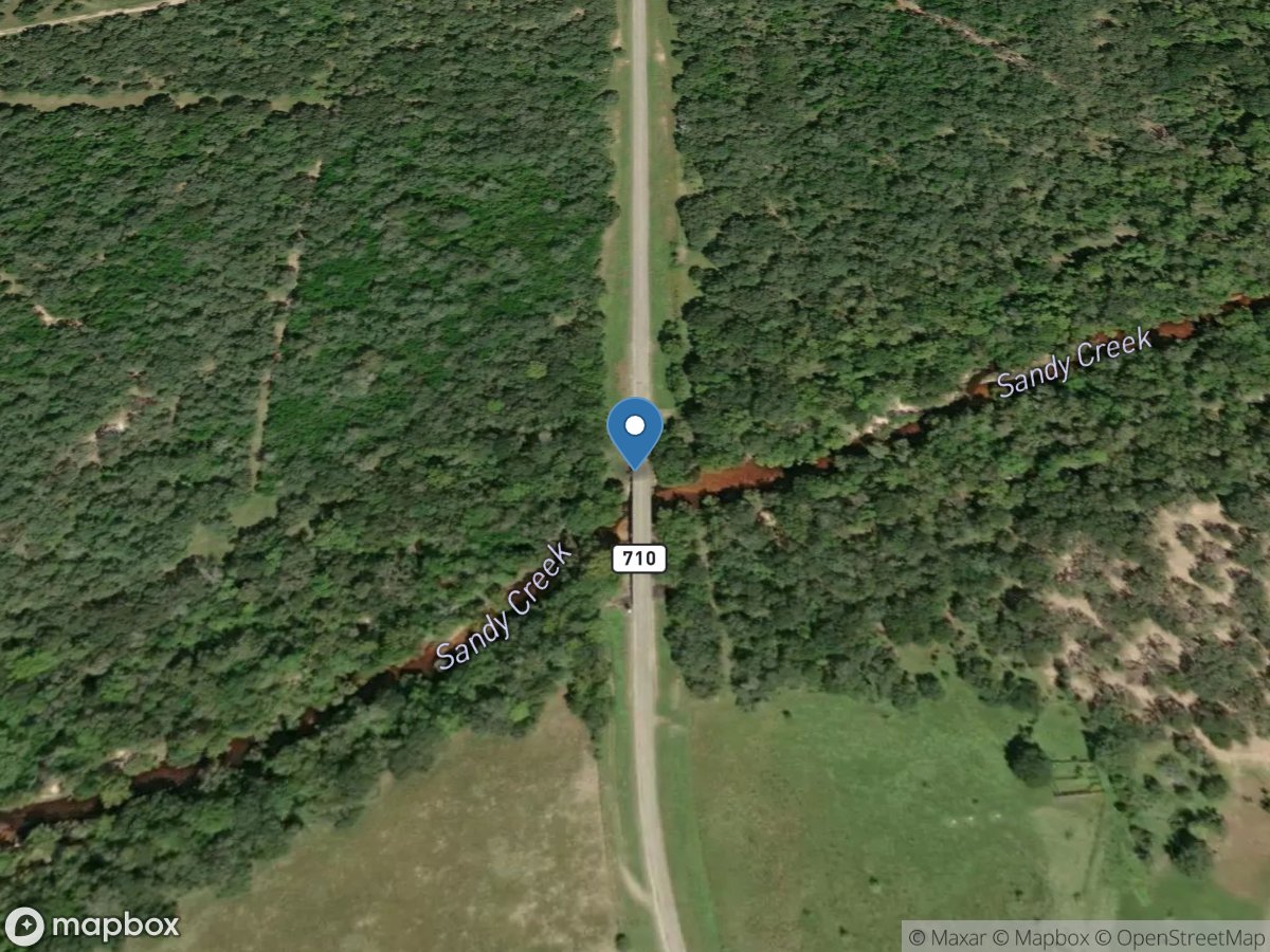 Sandy Creek near Ganado, TX location