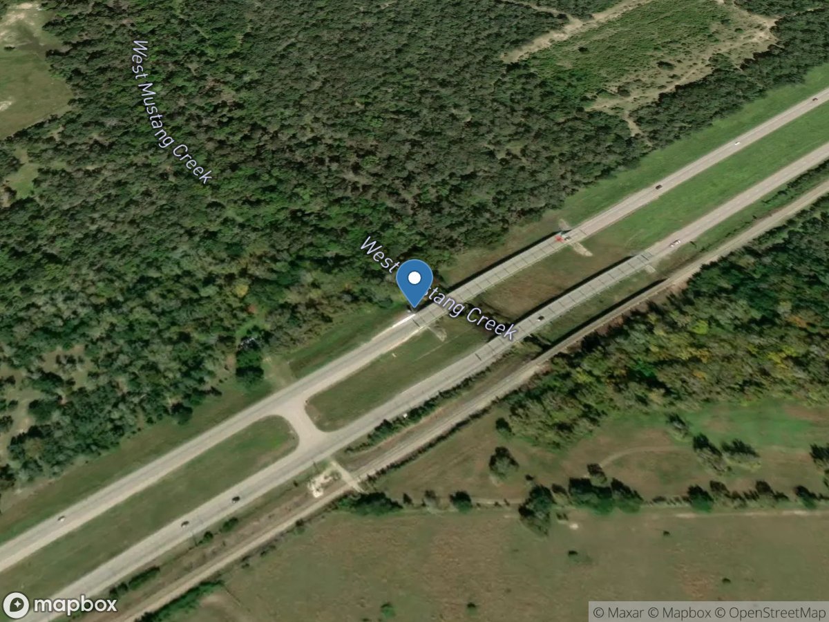 W Mustang Creek near Ganado, TX location