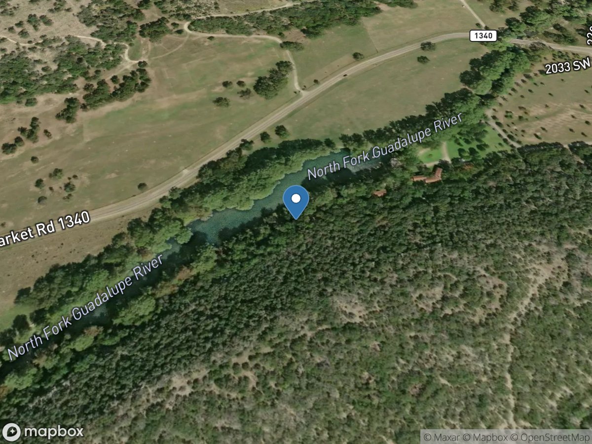 N Fork Guadalupe Rv near Hunt, TX location