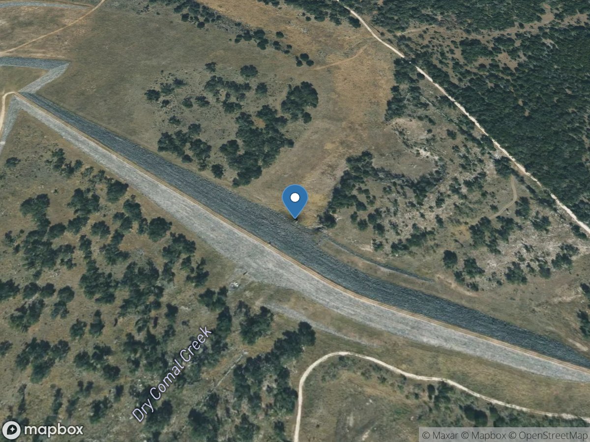 WFk Dry Comal Creek at Schuetz Dam, New Braunfels, TX location