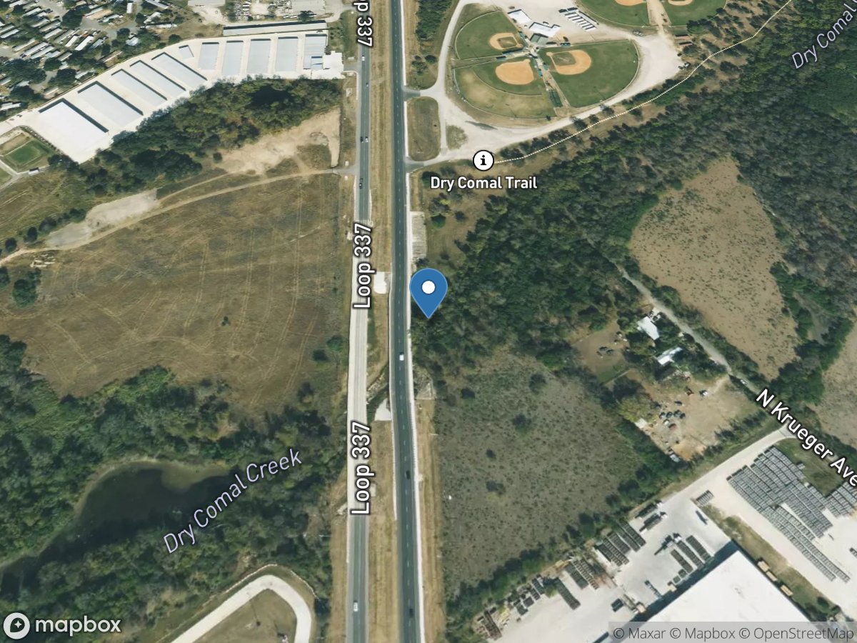 Dry Comal Creek at Loop 337 near New Braunfels, TX location