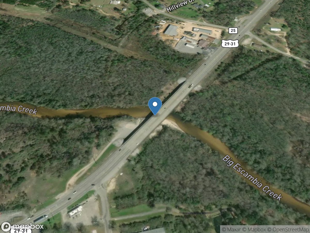 Big Escambia Creek at Flomaton AL location