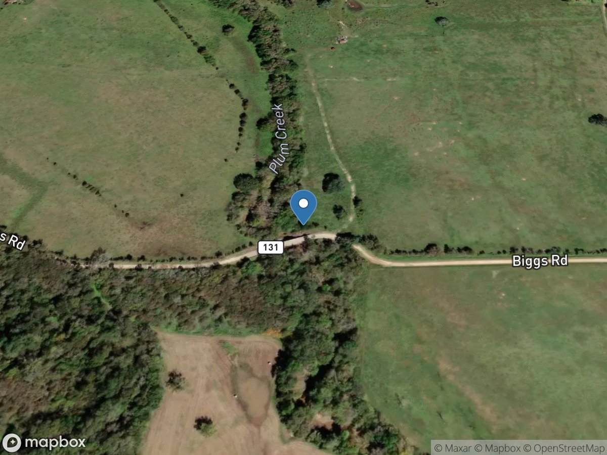 Plum Creek near Luling, TX location