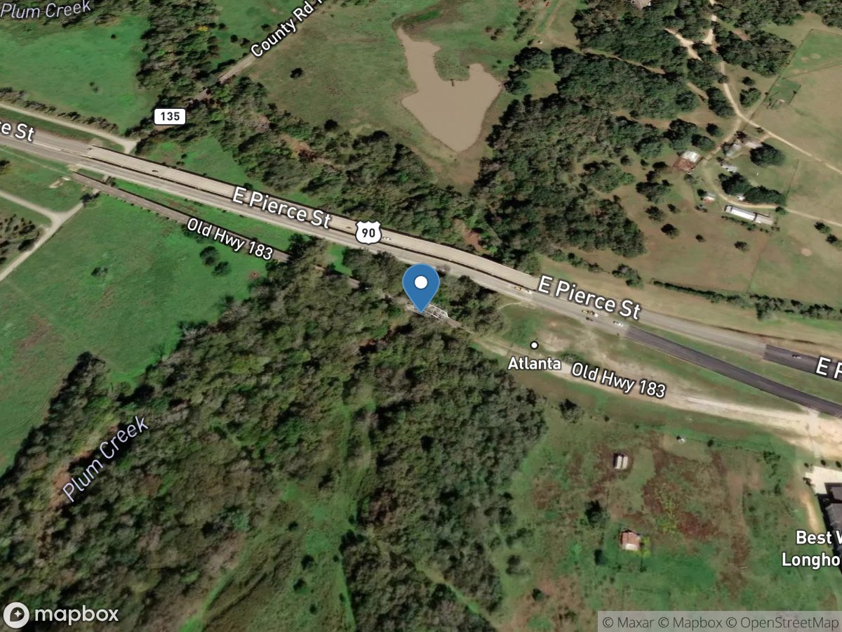 Plum Creek at US183 near Luling, TX location