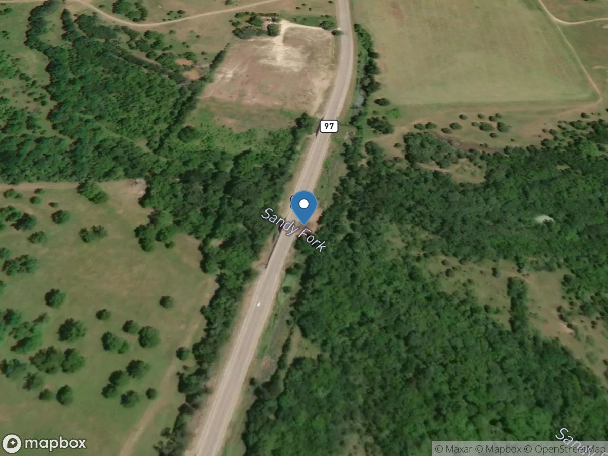 Sandy Fork Creek at Highway 97 near Waelder, TX location