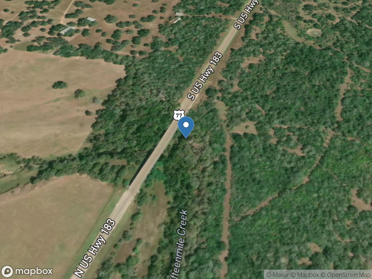 Fifteenmile Creek near Weser, TX location