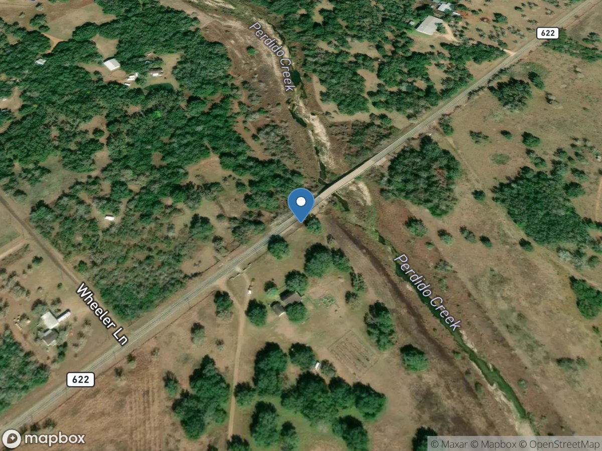 Perdido Creek at FM 622 near Fannin, TX location