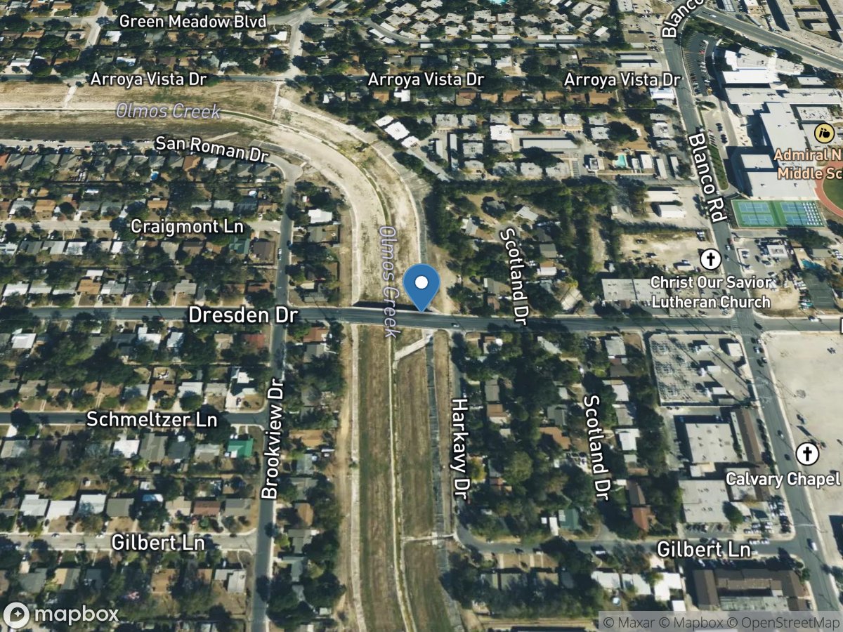 Olmos Creek at Dresden Dr, San Antonio, TX location