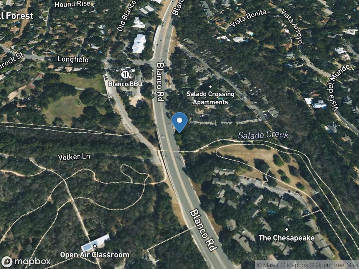 Salado Creek at Blanco Rd, San Antonio, TX location